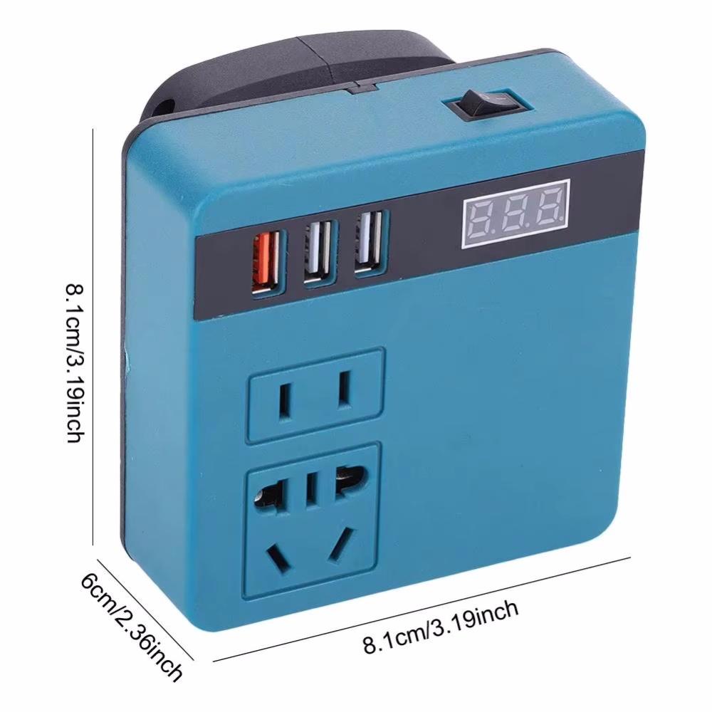 Power Tool Accessories 220V Intelligent Lithium Battery Inverter For Makita For Milwaukee For M18 For DeWalt USB Power Bank