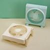 Square Desk Fan USB Rechargeable Low Noise Strong Wind Personal Fan Home Office Travel Outdoor Portable Electric Cooling Fan