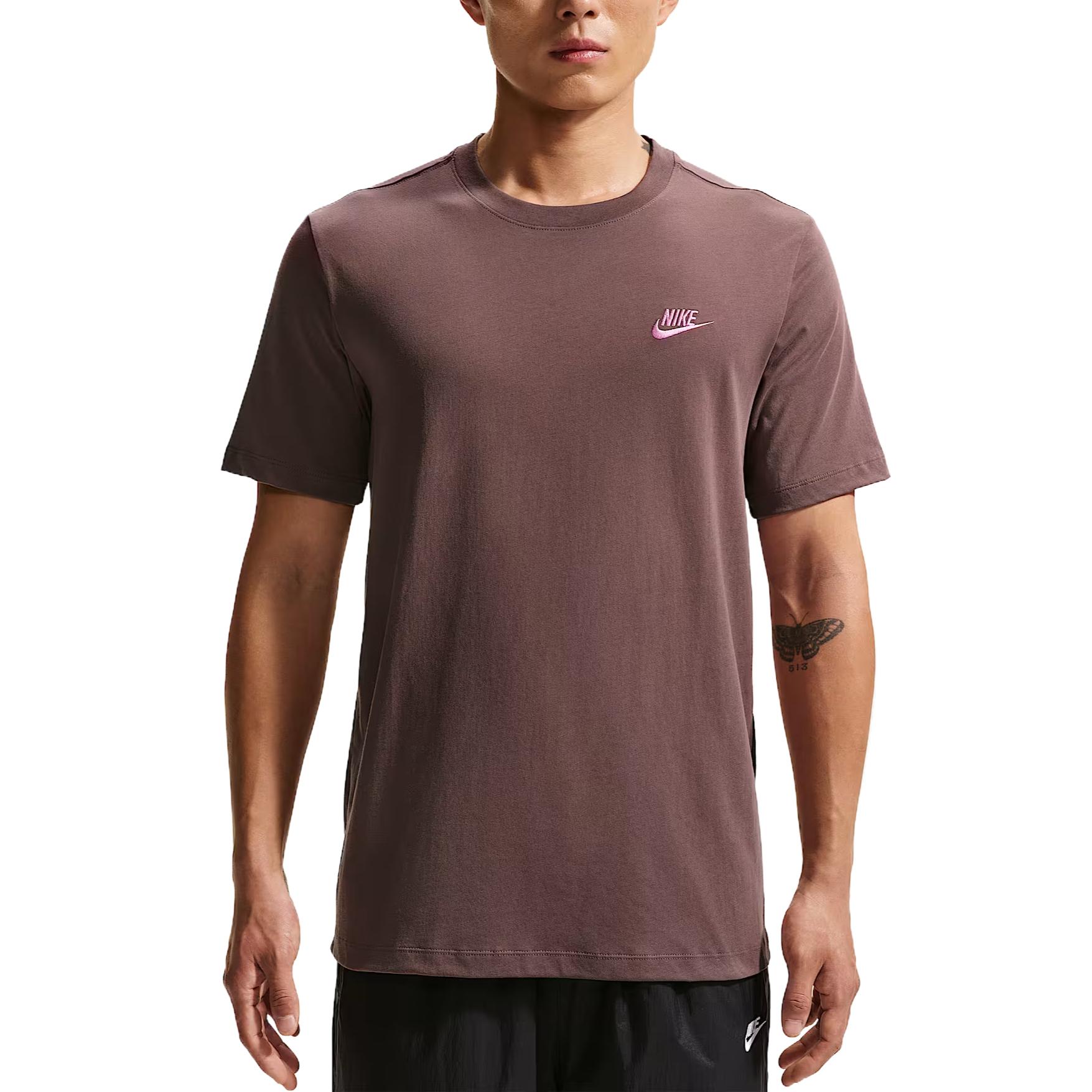 Nike Sportswear Club Solid Color Crew Neck Short Sleeve T-Shirt Men tops AR4999-502 M
