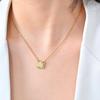 Jewelry 18K Gold Plated Stainless Steel St. Benedict Square Pendant Necklace Women'S Jewelry Nc-2570