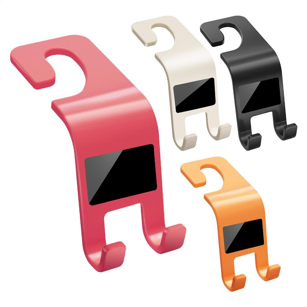 New Heavy Duty Car Headrest Hooks Non-Slip Storage Organizer Portable Seat Back Hanger Hook for Handbag Clothes Grocery Suitable