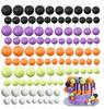 80pcs Halloween Cake Topper Halloween Classic Tricolor Balls Cake Topper for Halloween Carnival Birthday Wedding Anniversary