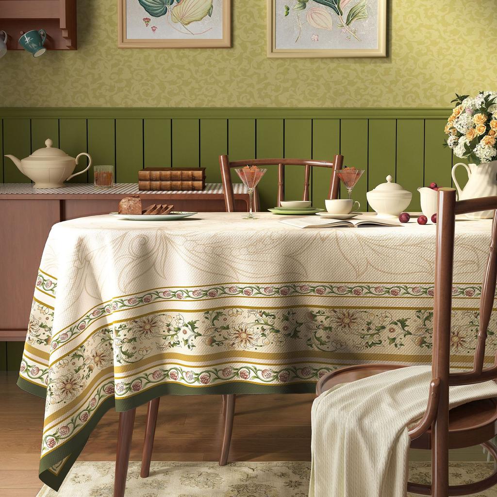 Tablecloth Waterproof, Oil-Proof, Leave-In And Anti-Ironing Table Cloth Light Luxury High-End Pvc Coffee Table Tablecloth Table Mat