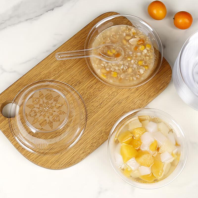 Disposable Plastic Crystal Bowl & Chopsticks Set