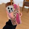 Rose Red Leopard Print Acrylic Compatible for 15/14 for 17 AIR Glitter Pink Lens Drop-Resistant Phone Case