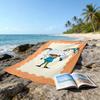 1pc Pippi Longstocking1 Beach Towel, Beach and Seaside Swimming Pool Equipment, Fashion Pattern, Rectangular, Travel Essentials