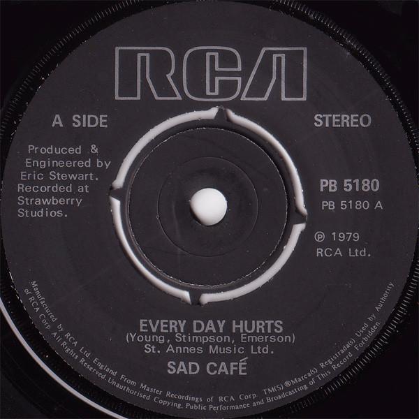 

7inch Record SAD CAFÉ - Every Day Hurts PB5180 RCA 1979 UK Rock Used