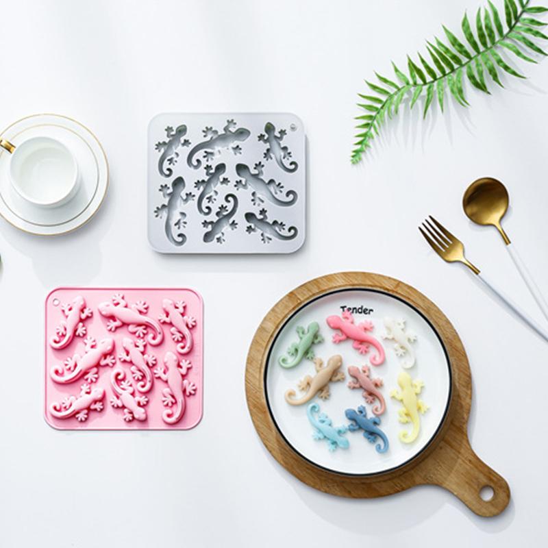 8 Cavity Gecko Theme Silicone Molds Fondant Candy Chocolate Mould Fudge Mold Cake Decorating Tools