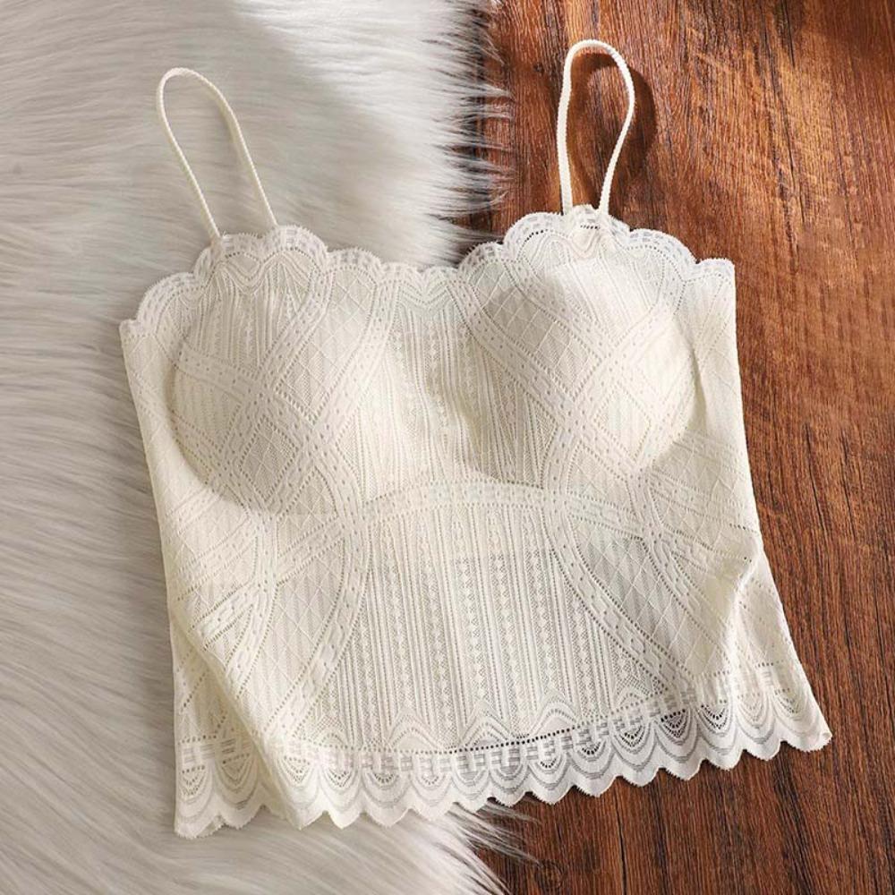 Ice Silk Lace Corset Slim Fit Suspender Vest Spicy Girl Style Crop Tops Travel