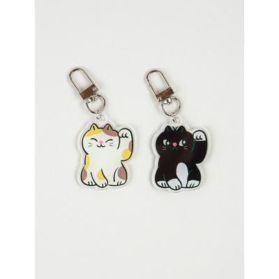 TOUT NOUVEAU Porte-clés Acrylique - Maneki Neko Porte-bonheur