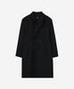 Blr Embossed Raw-Edge Long Double Coat