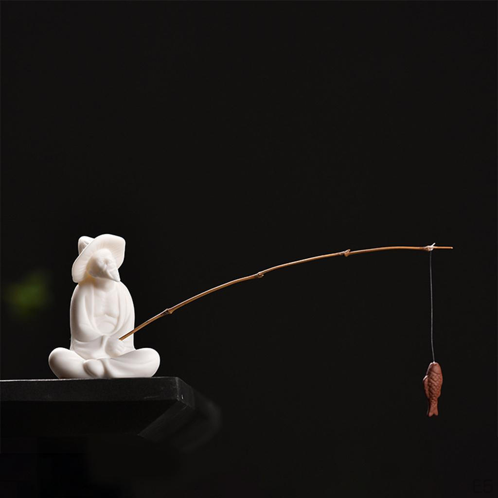 Statue Figurine Tea Ornament Accessories Ceramic Sculpture Decoration Gift for Tearoom Children's