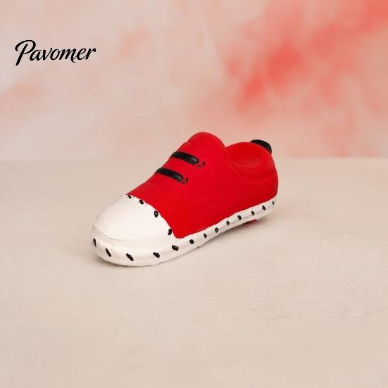 Durable Latex Chew Toys for Puppies Cartoon Shoe Squeaky Dog Toy, Funny Sneaker Shape Toy Pet Training Small Medium Dogs, Bite Resistant, Interactive