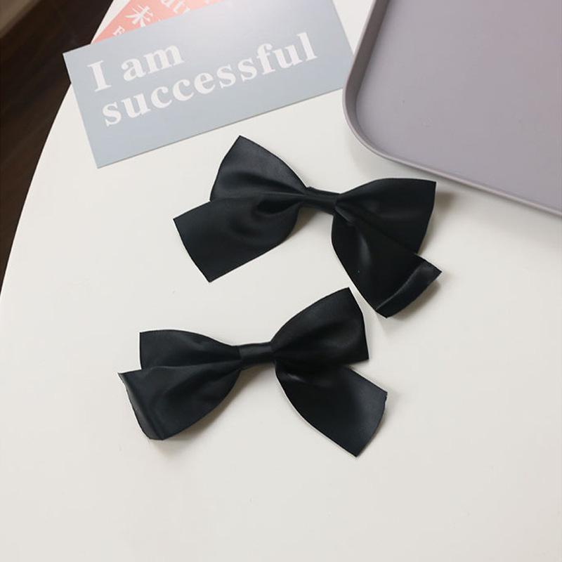 Bow hairpin ribbon hair accessories Korean temperament hair girl top clip headdress.