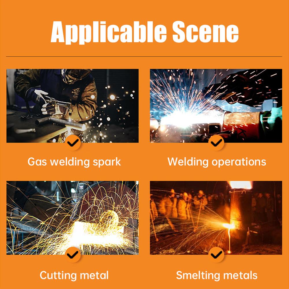 Welding Gloves Welder's Gloves Abrasion Resistant Thickened Double Layer Labour Gloves Metalworking Gardening Moving Households