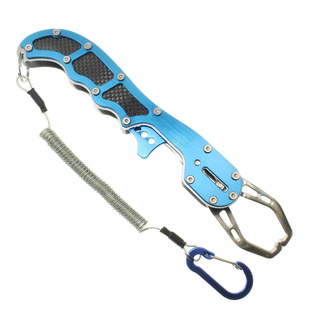 1091 Fish Carbon Fiber Fish Grip (Iregui) Grip, Pistol-Shaped (Blue)