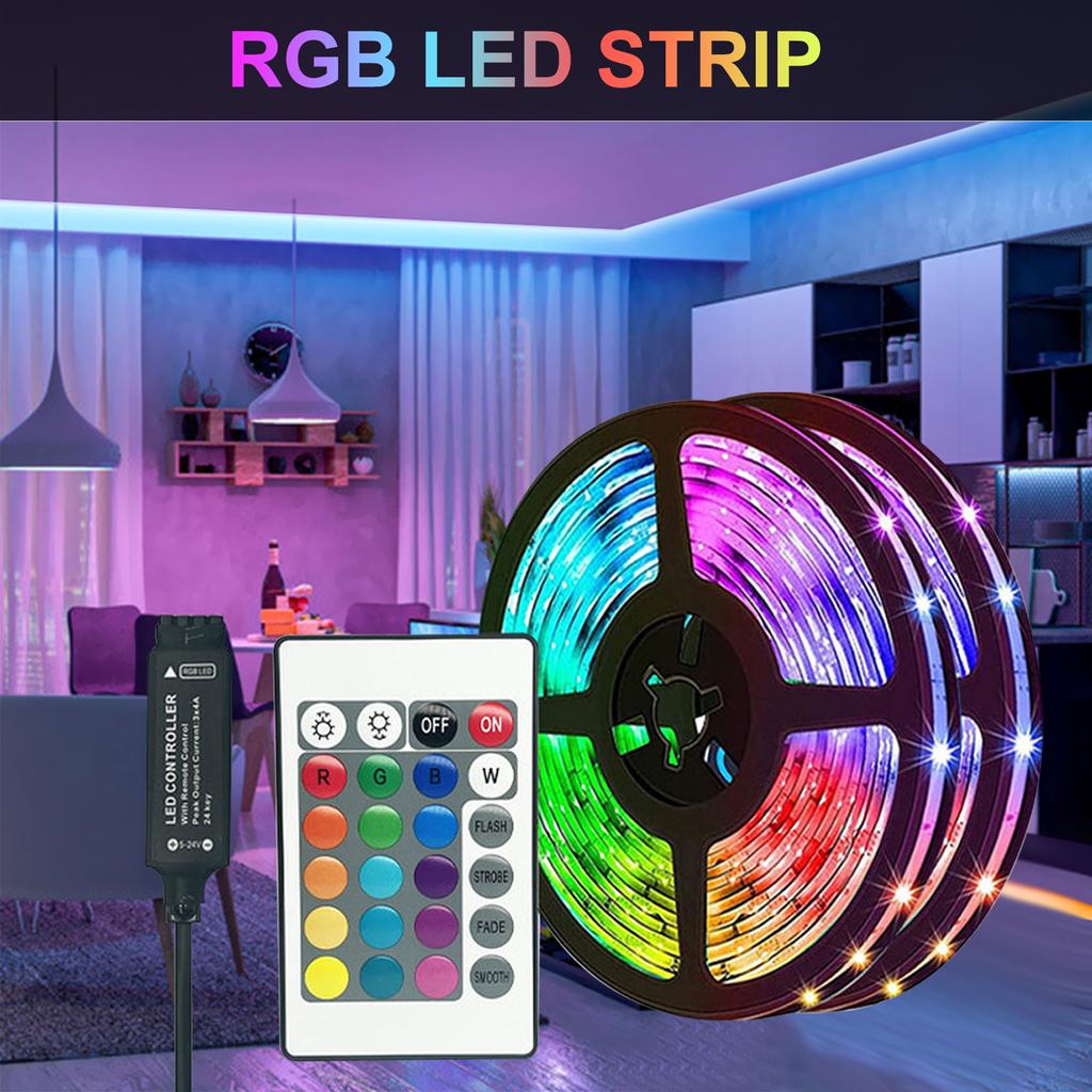 5V RGB LED Streifen Lichter 12LEDs/Meter 5050RGB Licht Streifen LED Band Licht IR Fernbedienung