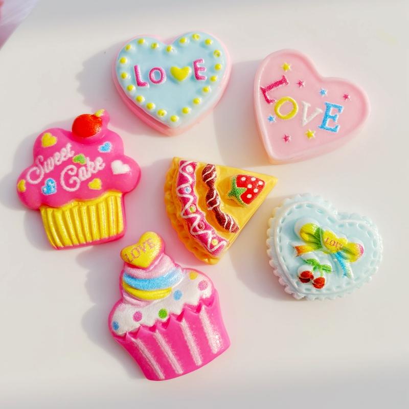 20Pcs Cute Mini Cake Ice Cream Popsicle Flat Back Resin Cabochons Scrapbooking DIY Jewelry Craft Decoration Accessories G31