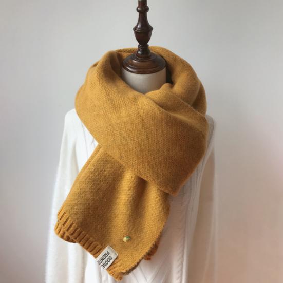 

Женский зимний шарф, модный однотонный мягкий милый велосипедный женский шарф