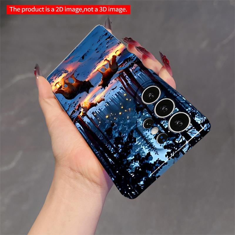 2DFlat Samsung Phone Case Winter Wolves Lantern Path Applicable To Galaxy S23 S24 S25ULTRA S26 A12 A14 A15 A16 A54 A55