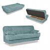 Kanapa sofa Belito rozkładana pojemnik f spania BONELL turkusowa sztruks