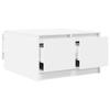 White Coffee Table with Drawers 70.5 X 70 X 40 Cm