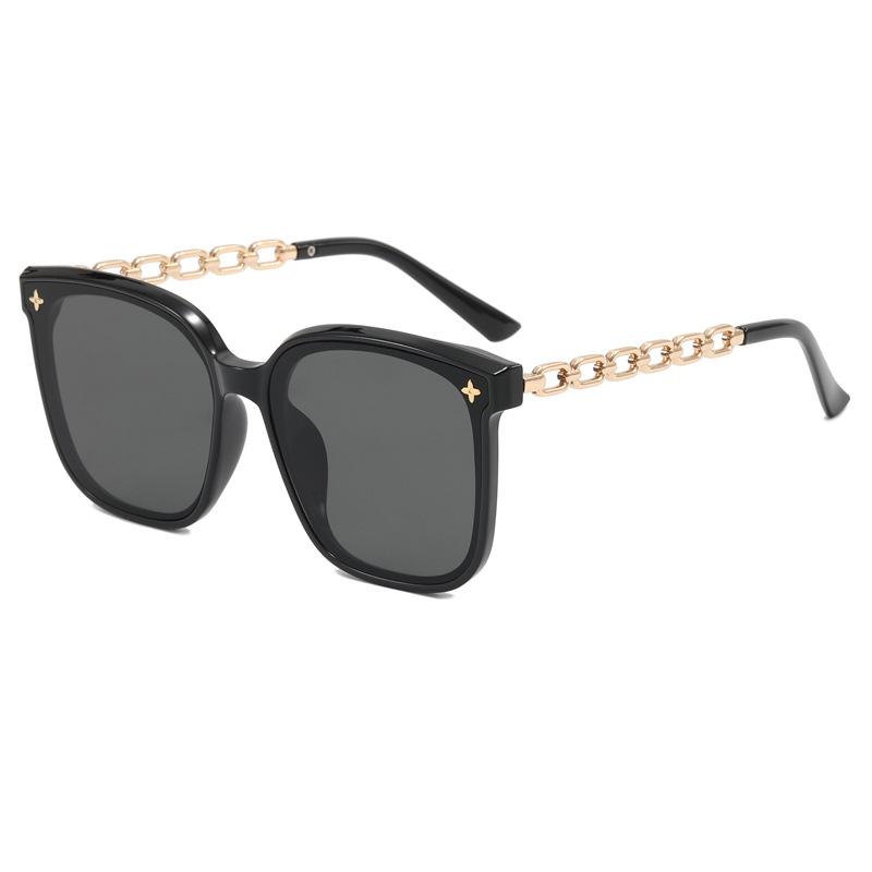

New Rectangle Sunglasses Women s Metal Chain Strip Mirror Leg Sun Glasses Women s Outdoor Driving Eyewear UV400