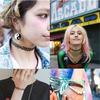 6Pcs/Set Black Color Lace Chokers Adjustable Punk Necklace Fashion Gothic Elastic Necklace  Party