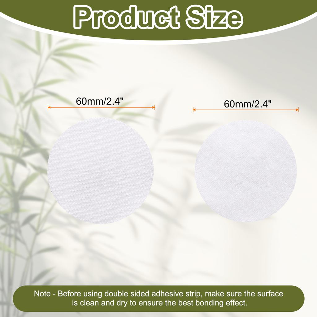 Round Self Adhesive Hook and Loop Dots Waterproof Sticky Glue Coins Tape Loop Fastener For Home Classroom Office 50/60mm