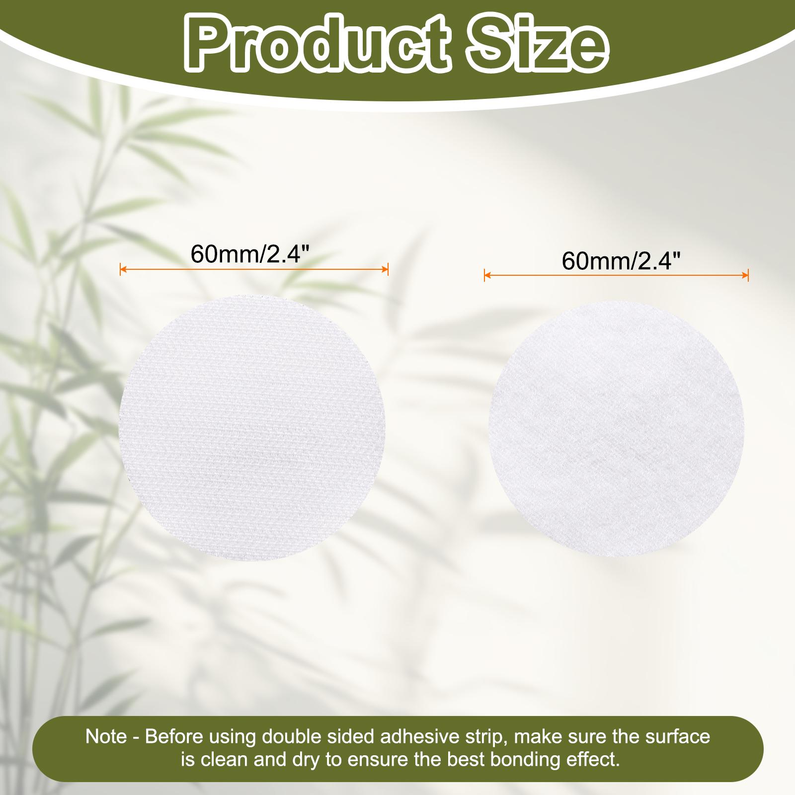

Round Self Adhesive Hook and Loop Dots Waterproof Sticky Glue Coins Tape Loop Fastener For Home Classroom Office 50/60mm Round