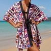 European & American Beach Cover-Up Cardigan - Seaside Vacation Robe & Bikini Swimsuit Dress