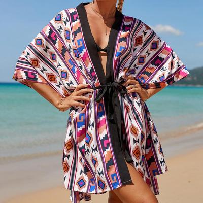European & American Beach Cover-Up Cardigan - Seaside Vacation Robe & Bikini Swimsuit Dress