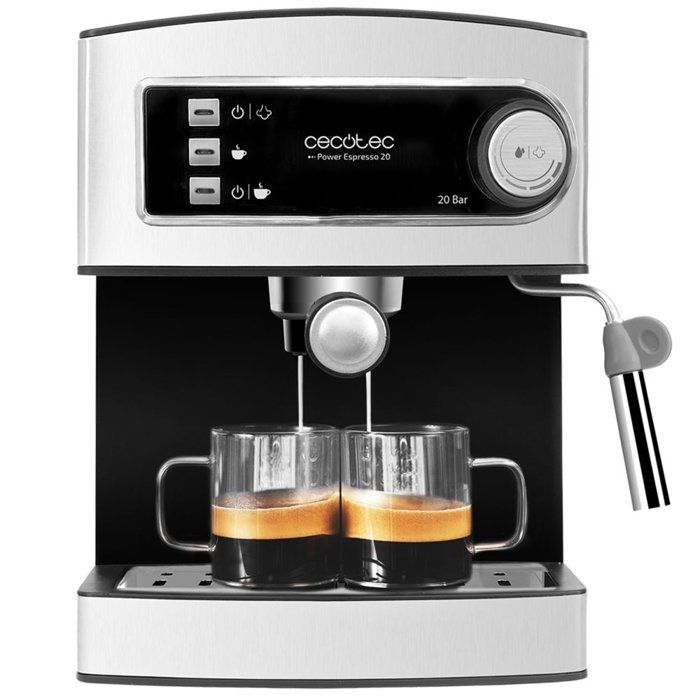 Coffee Machine - CECOTEC - Power Espresso - 850 W - 20 Bars - 1.5 L - Stainless Steel / Black
