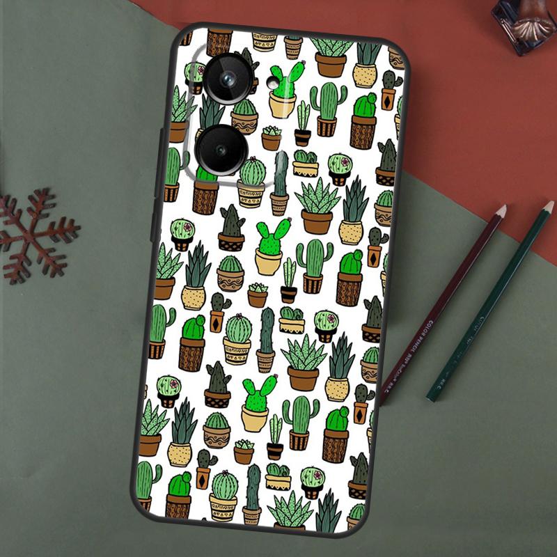 

Cactus Succulent Case For Realme C75 C65 C67 C71 C63 C61 C55 C51 C53 C35 11 12 13 14 15 Pro Plus GT6 GT7 Pro Realme C21Y C25Y