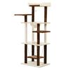 Large Space-Saving Multi-Layer Wooden Cat Tree Villa with Wear-Resistant Space Capsule Design