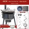 Extra Thick Patterned Steel Portable Wood-Burning Stove for Home & Outdoor Use