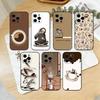 C-Coffee Latte Art    Phone Case For iPhone 17,16,15,14,13,12,11 Plus,Pro Max,XS,Soft Silicone Black Cover