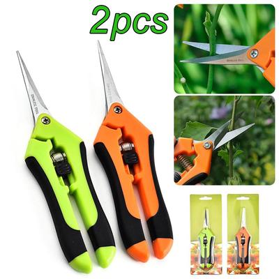1 tijeras para recortar brotes, podadoras manuales profesionales de acero inoxidable para jardinería, tijeras de podar con micropunta y cuchillas rectas para plantas de hierbas y flores