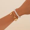2/3Pcs Boho Style Starfish Bangles Pearl Ocean Style Bracelet Set Beach Bracelet  Vacation Ornaments