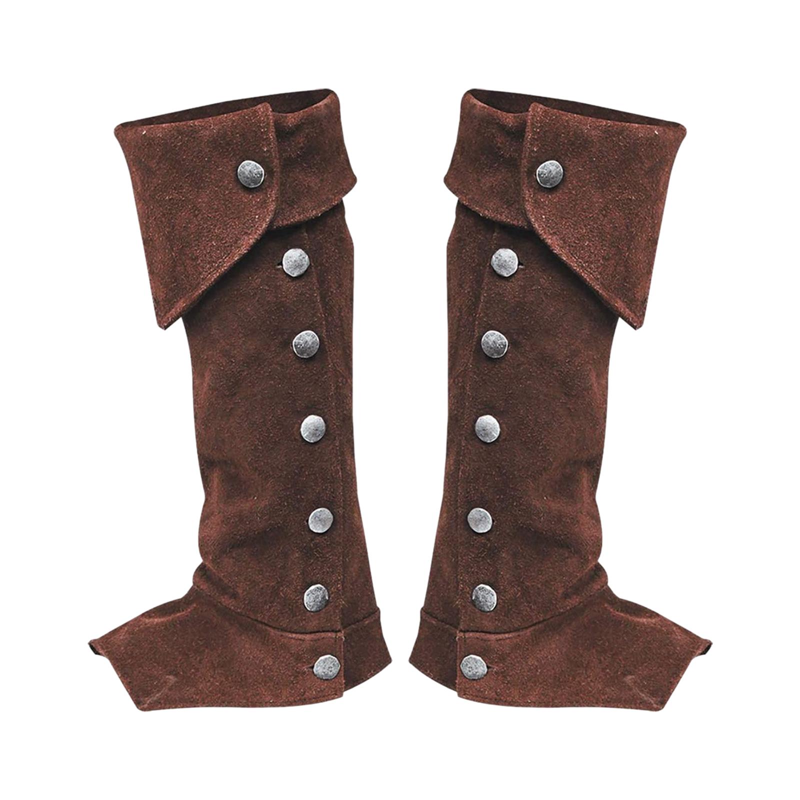 Piraat Laars Tops Schoenen Cover Beschermers Rollenspel Ridder Steampunk Piraat Laars bruin