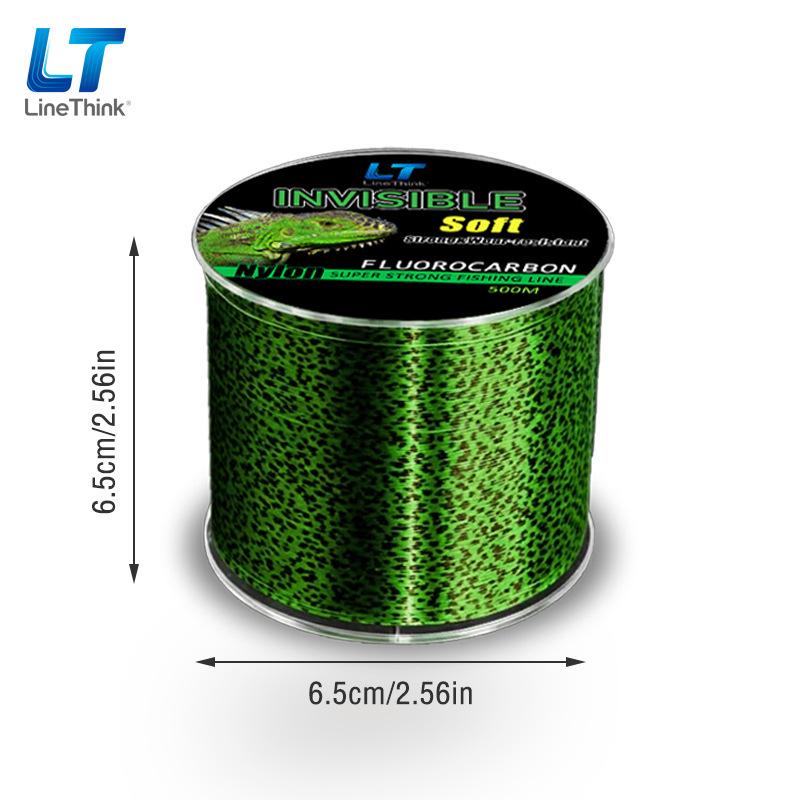Filo da Pesca Resistente in Nylon da 500M, Cambia Colore e Resistente all'Usura, Taglio Rapido dell'Acqua.