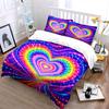 "Colorful Heart Pattern Set Decor" Soft Skin-Friendly Bedding Set Includes 1 Duvet Cover And 2 Pillowcase Gift