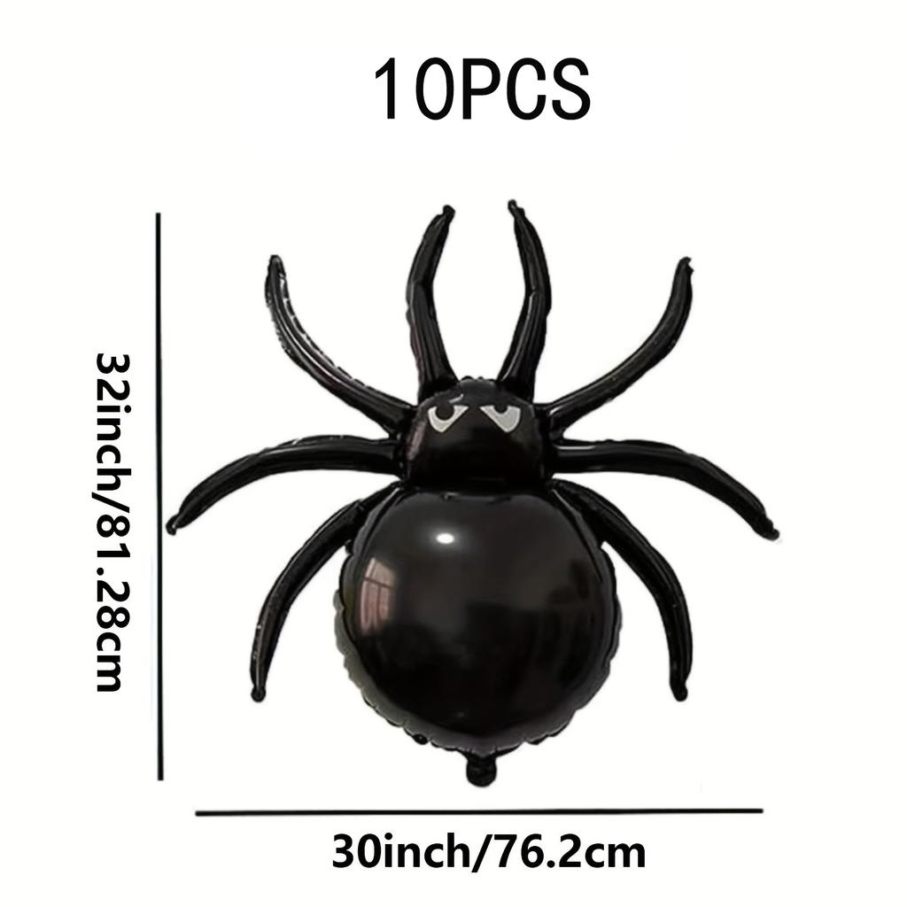 20/10/5pcs Halloween Large Spider Balloon Black Foil Balloons Happy Party Decor for Kid Toys Globos Haunted Hous Horror Props