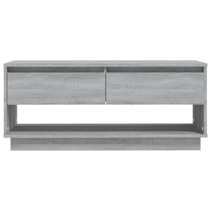 VidaXL Meuble TV Sonoma gris 102 x 41 x 44 cm Aggloméré