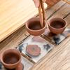 Resin Teacup Mat Creative Kung Fu Tea Solid Wood Heat Insulation Pad Set Household Non-slip Saucer Tea Set Accessories