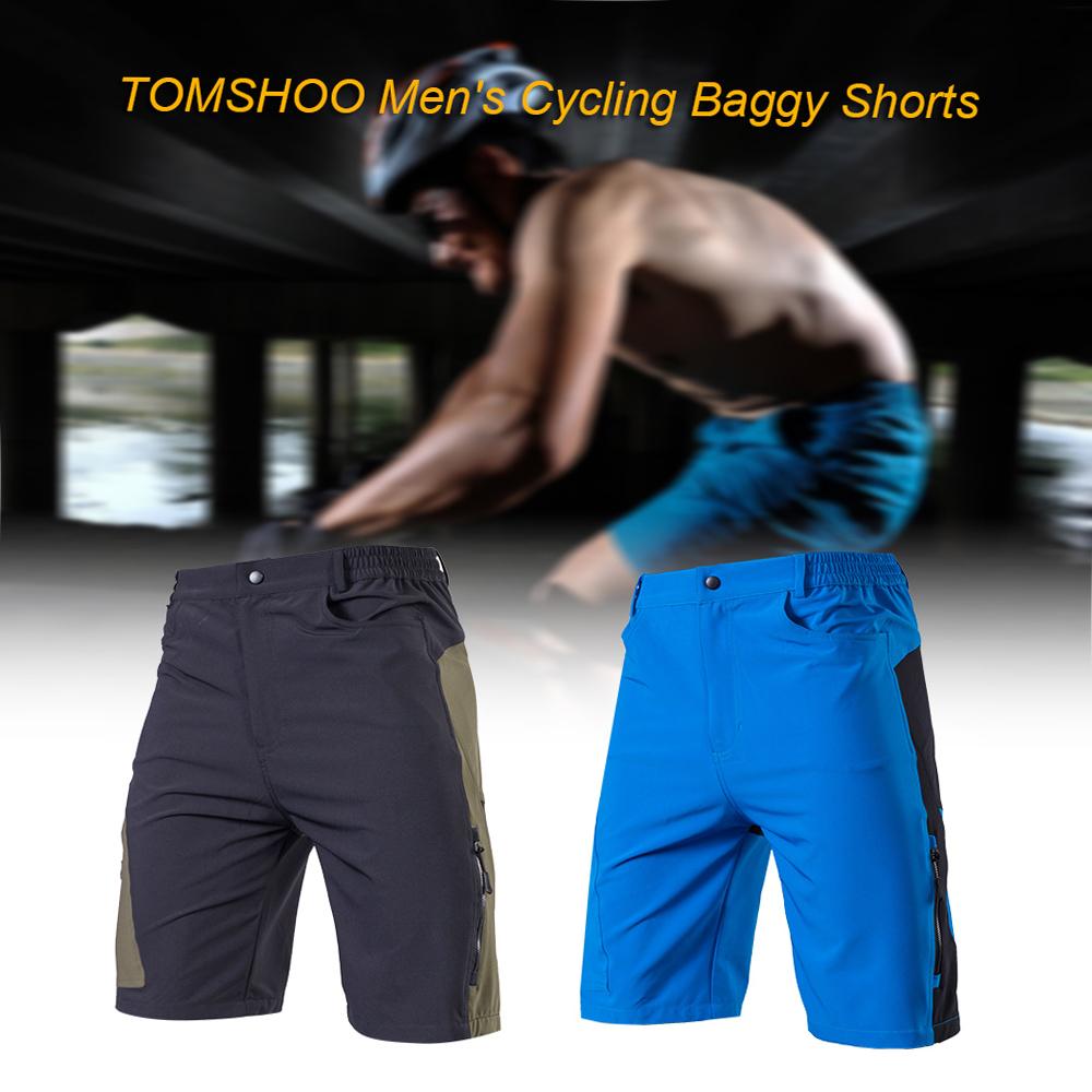 TOMSHOO Men s Baggy Cycle Shorts Breathable Loose Fit Outdoor Sports MTB Cycle Running Shorts