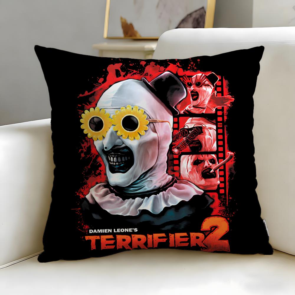 classic movie Terrifier Cushion Cover Soft  EasyWash Pillow Case  Versatile for Couch Bed Travel and Office