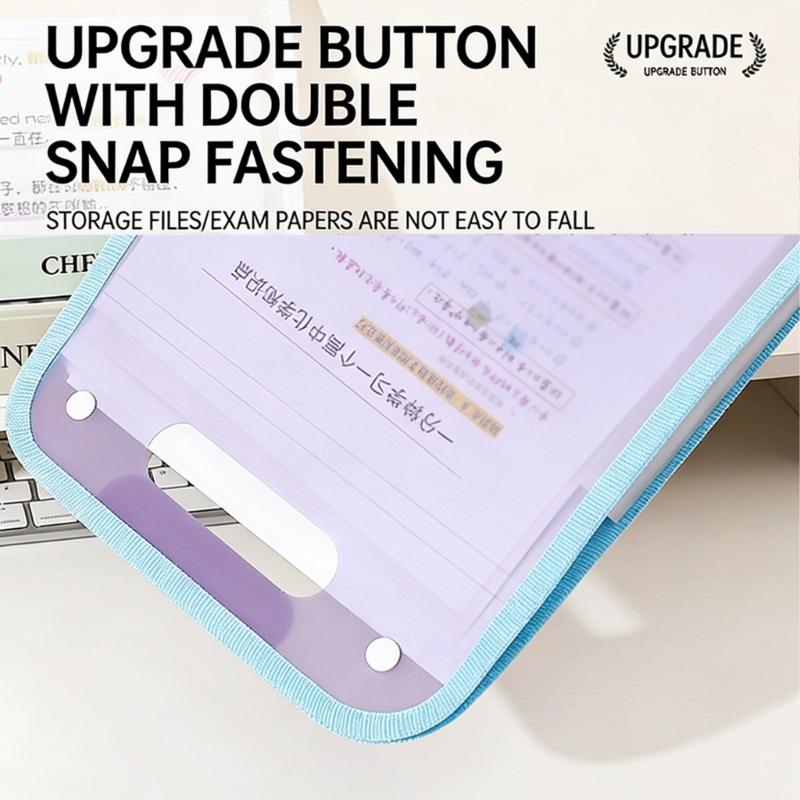 Large Capacity File Organizers Document File Folders Waterproof Accordions A4 Size File Bag With Strong Construction