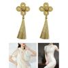 Handcrafts Clovers Tassels With Gold Thread Design Elegant Clothing Embellishment Craft Project Decoration For Wedding