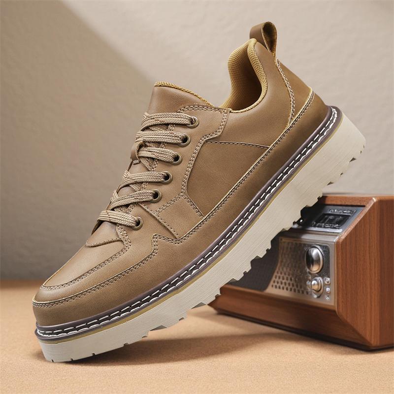 

Мужские кожаные туфли на шнуровке, повседневные ботинки 39 коричневый